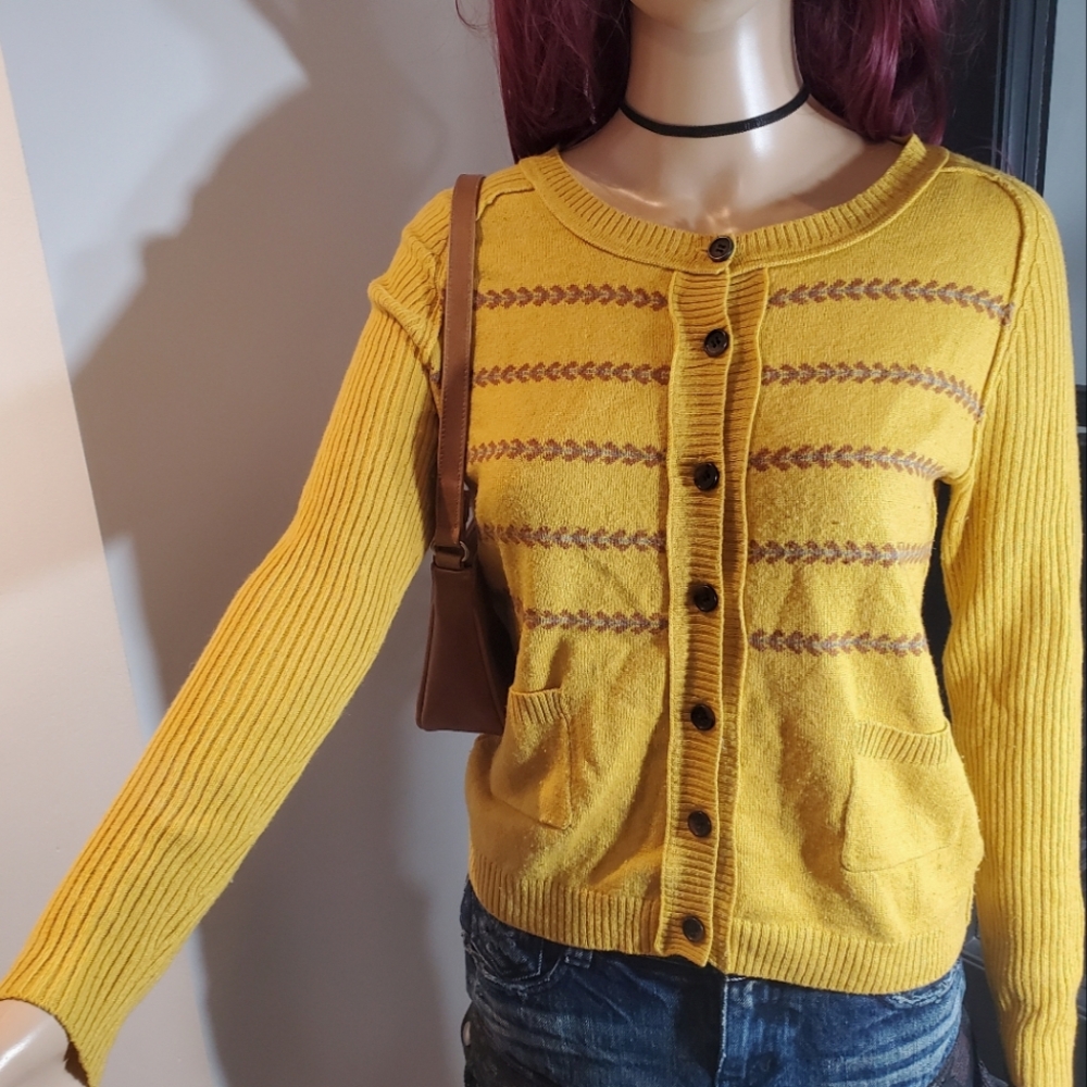 Vintage Boho Button Up Sweater